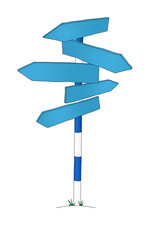 Illustration of a sign post