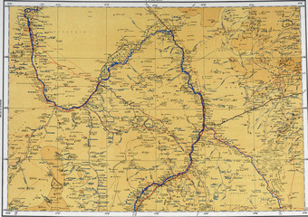 Fototapeta premium Militray map of Africa 1945