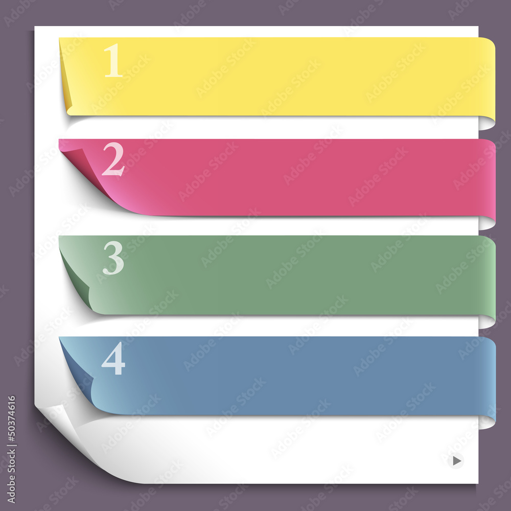 Poster paper design template for website layout