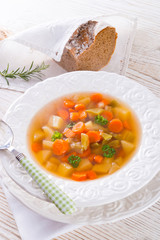 Spring with carrot soup