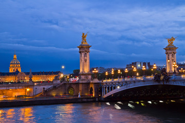 Alexandre III Bridge in  Paris, France