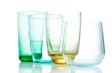 multi-colored vintage glasses