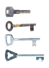 keys set isolation on white background