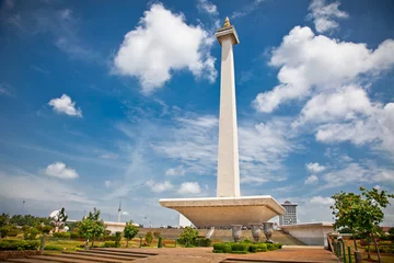Tuinposter Nationaal Monument Monas. Merdeka Square, Jakarta, Indonesië © Aleksandar Todorovic