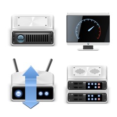 server vector icon set