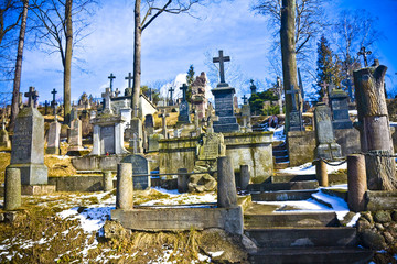famous old Rasu cemetery in Vilnius, Lithuania