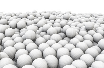 Golf balls pile