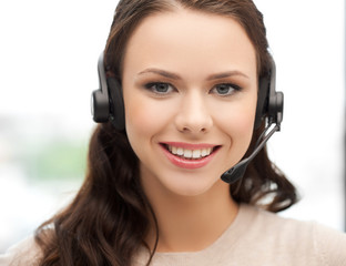 friendly female helpline operator