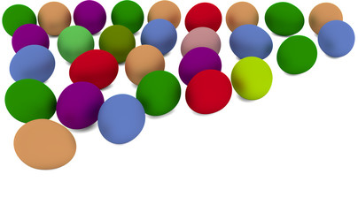 Easter eggs isolated on white