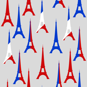 tour eiffel seamless pattern