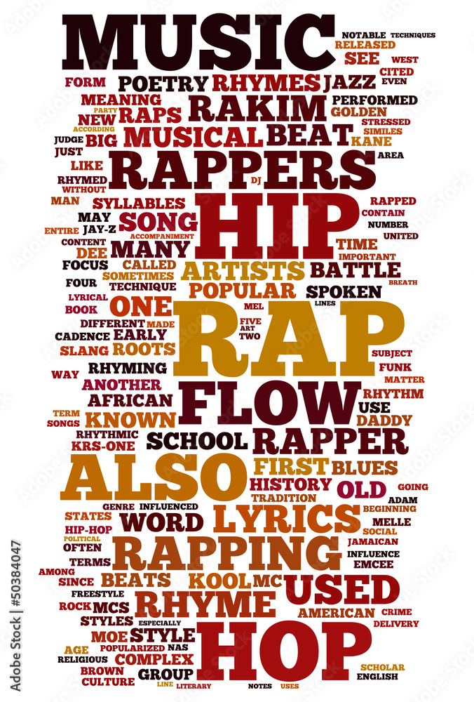 Wall mural Rap and Hip Hop Music