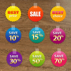 Big Colorful Sale Tags