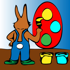 Osterhase bemalt Osterei