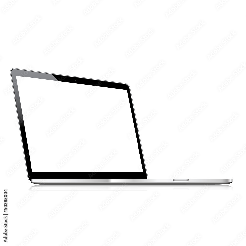 Aufkleber vector laptop isolated on white with empty screen