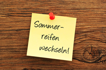 Sommerreifen wechseln!