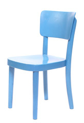 Classic wooden chair on a white background.