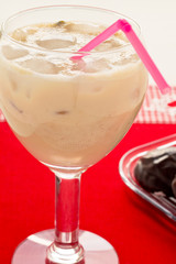 Fresh fruit milk shake cocktail