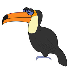 Fototapeta premium Toucan Cartoon Vector Illustration