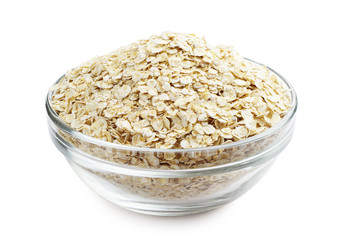 Oat flake in a bowl