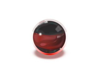 bille de verre rouge