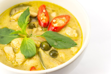 Green curry soup