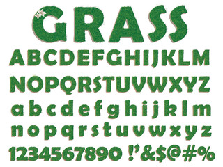 grass letters