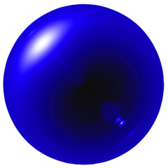 Glare dark blue ball