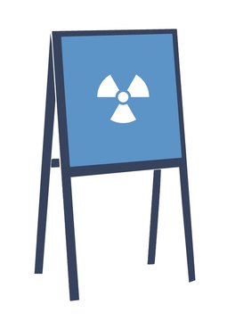 Symbole nucléaire sur un tableau d'affichage 