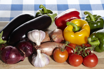 Gemüse für ein Ratatouille