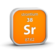 Strontium material sign