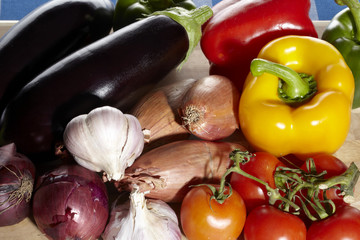 Gemüse für ein Ratatouille