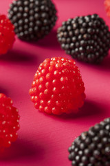 Colorful Sweet Raspberry Candy