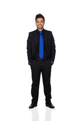Obraz na płótnie Canvas Young businessman with blue tie