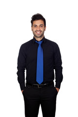 Young businessman with blue tie