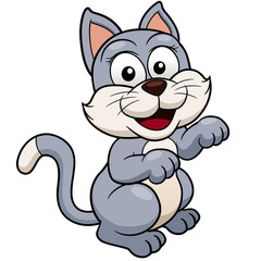 Obraz premium Vector illustration of Cat cartoon