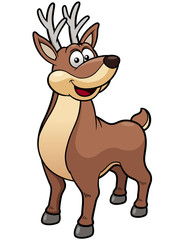 Vector illustration of Deer cartoon