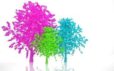 abstract colored trees