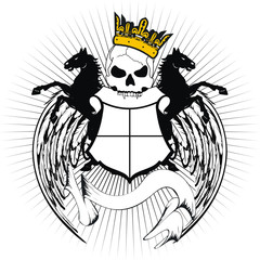 heraldic coat of arms crest skull8