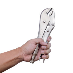 Hand with wrench
