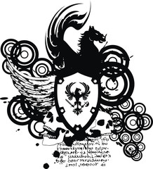 heraldic coat of arms crest skull4
