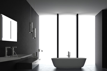 Fototapeta na wymiar Wnętrze Luksusowa Black Room Bath projektu
