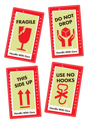 Shipping Label different message and graphic pattern set