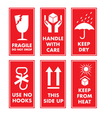 Shipping Label different message and graphic pattern set