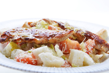 salad with crouton and meat