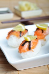 sushi with salmon