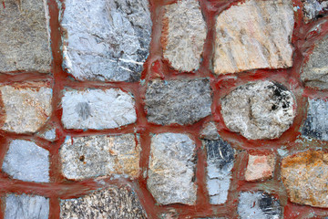 Stones in wall