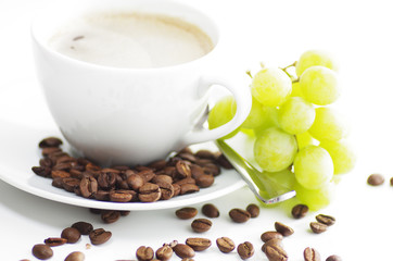 Hot Coffee white fresh Fruit