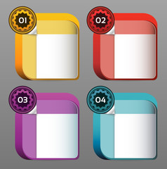 One Two Three Four Vector Options / Progress Background