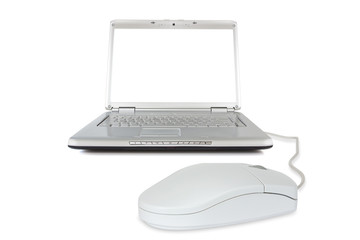 Laptop with mouse