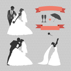 Wedding set of design elements